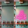 Spa Neon Sign Custom, Woman Line Art LED Light, Beauty Salon Decor
