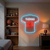 Sports Jersey Neon Sign Custom, Name Number LED Light, Boys Room Wall Decor