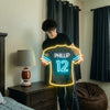 Sports Jersey Neon Sign Custom, Name Number LED Light, Boys Room Wall Decor