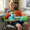 Sports Neon Sign Personalized, Name Ball LED Light, Boys Game Room Wall Decor