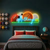 Sports Neon Sign Personalized, Name Ball LED Light, Boys Game Room Wall Decor