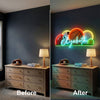 Sports Neon Sign Personalized, Name Ball LED Light, Boys Game Room Wall Decor