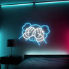 Street Art Decor Neon Sign - Customized KAWS Gloved Hands White Blue