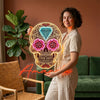 Sugar Skull Neon Sign Custom, Floral LED Light, Day of the Dead Wall Home Decor