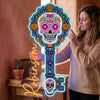 Sugar Skull Neon Sign Custom, Name LED Light, Day of the Dead Wall Decor Gift