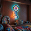 Sugar Skull Neon Sign Custom, Name LED Light, Day of the Dead Wall Decor Gift