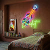 Sugar Skull Neon Sign Custom, Name LED Light, Day of the Dead Wall Decor Gift