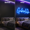 Surfboard Neon Sign Custom, Name Wave LED Light, Beach Room Decor