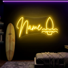 Surfboard Neon Sign Custom, Name Wave LED Light, Beach Room Decor