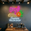 Tailor Shop Neon Sign Custom, Name Sewing LED Light, Sewing Room Storefront Decor