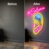 Tattoo Neon Sign Custom, Name Palette LED Light, Tattoo Studio Wall Decor