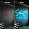 Tattoo Neon Sign Custom, Name Tattoo Studio LED Light, Shop Wall Decor