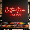 Tattoo Neon Sign Custom, Name Tattoo Studio LED Light, Shop Wall Decor