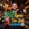 Tiki Bar Neon Sign Custom, Name Palm Tree LED Light, Outdoor Bar Decor