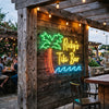 Tiki Bar Neon Sign Custom, Name Palm Tree LED Light, Outdoor Bar Decor