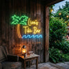 Tiki Bar Neon Sign Custom, Name Palm Tree LED Light, Outdoor Bar Decor