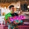 Tiki Bar Neon Sign Custom, Name Palm Wave LED Light, Tropical Home Bar Decor
