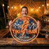 Tiki Bar Neon Sign Custom, Name Parrot Palm LED Light, Tropical Home Bar Decor