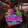 Tropical Neon Sign Custom, Flamingo LED Light, Tiki Home Bar Lounge Wall Decor