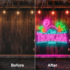 Tropical Neon Sign Custom, Flamingo LED Light, Tiki Home Bar Lounge Wall Decor