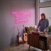 Trumpet Neon Sign Custom, Name Music LED Light, Studio Wall Decor