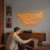Trumpet Neon Sign Custom, Name Music LED Light, Studio Wall Decor