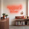 Trumpet Neon Sign Custom, Name Music LED Light, Studio Wall Decor