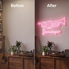 Trumpet Neon Sign Custom, Name Music LED Light, Studio Wall Decor