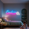 Volleyball Neon Sign with Name, Custom Ball LED Light, Girls Room Wall Decor