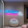 Volleyball Neon Sign with Name, Custom Ball LED Light, Girls Room Wall Decor