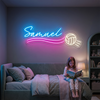 Volleyball Neon Sign with Name, Custom Ball LED Light, Girls Room Wall Decor