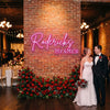 Wedding Neon Sign Custom, Last Name LED Light, Reception Backdrop Decor Gift