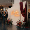 Wedding Neon Sign Custom, Last Name LED Light, Reception Backdrop Decor Gift