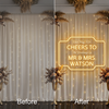 Wedding Neon Sign Custom, Last Name LED Light, Reception Backdrop Wall Decor