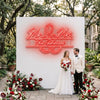 Wedding Neon Sign Custom, Mr and Mrs Monogram LED Light, Reception Decor