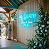 Wedding Neon Sign Custom, Name Date LED Light, Reception Backdrop Wall Decor