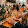 Wedding Neon Sign Custom, Name Floral LED Light, Reception Backdrop Wall Decor
