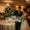 Wedding Neon Sign Custom, Name Floral LED Light, Reception Backdrop Wall Decor