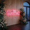 Wedding Neon Sign Custom, Name Floral LED Light, Reception Backdrop Wall Decor
