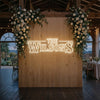 Wedding Neon Sign Custom, Name Floral LED Light, Reception Backdrop Wall Decor