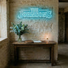 Wedding Neon Sign Custom, Name Floral LED Light, Reception Backdrop Wall Decor