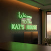 Welcome Home Neon Sign Custom, Family Name LED Light, Entryway Wall Decor Gift