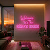 Welcome Home Neon Sign Custom, Family Name LED Light, Entryway Wall Decor Gift