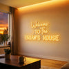 Welcome Home Neon Sign Custom, Family Name LED Light, Entryway Wall Decor Gift