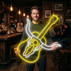 Western Music Neon Sign Custom, Guitar LED Light, Music Room Bar Wall Decor