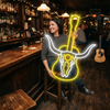 Western Music Neon Sign Custom, Guitar LED Light, Music Room Bar Wall Decor