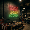 Workshop Neon Sign Custom, Wrench Tool LED Light, Garage Man Cave Wall Decor