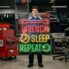 Workshop Neon Sign Custom, Wrench Tool LED Light, Garage Man Cave Wall Decor