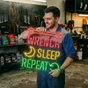Workshop Neon Sign Custom, Wrench Tool LED Light, Garage Man Cave Wall Decor