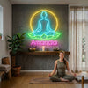 Yoga Neon Sign Custom, Name Lotus LED Light, Yoga Studio Meditation Wall Decor